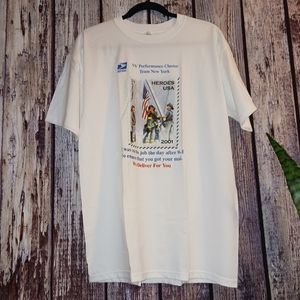 NWOT Vtg USPS 9/11 Commemorative Shirt sz lg (issued in 2001)